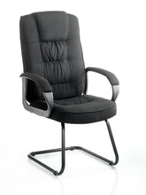 Moore Cantilever Visitor Chair Black Fabric With Arms KC0149 DD